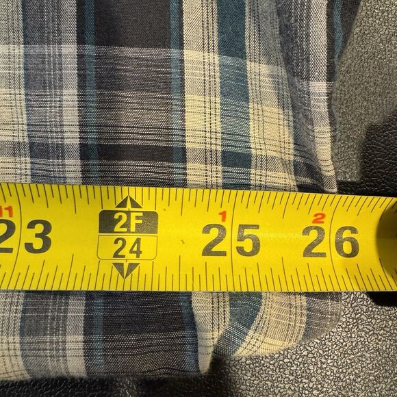 Roper Men's 2XL Black Blue Plaid Western Shirt Pearl Snap Button Long Sleeve - Picture 5 of 5